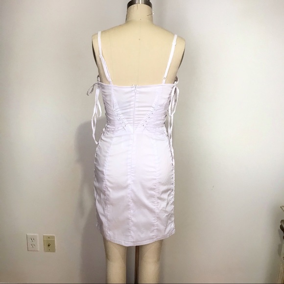 NWT White Corset Dress Size S\M - Picture 8 of 11